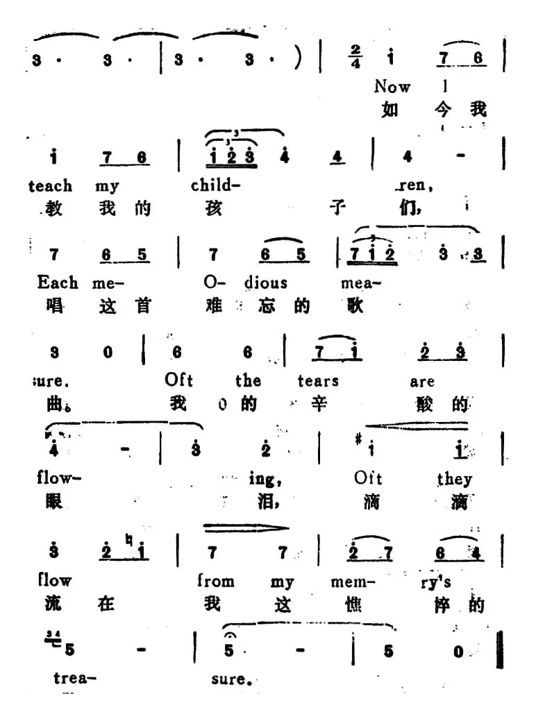 [捷]母亲教我唱的歌（Songs My Mother Taught Me）（汉英文对照）