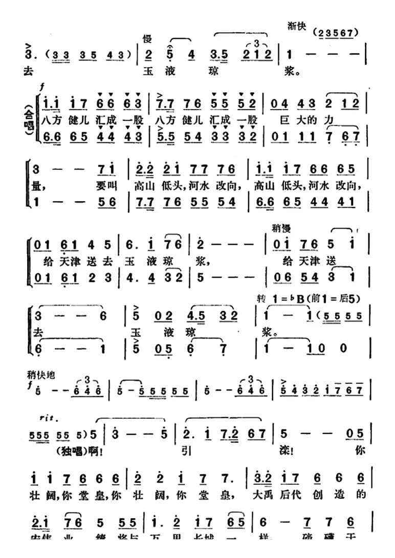 引滦颂（电视歌舞《英雄的雕像》选曲）