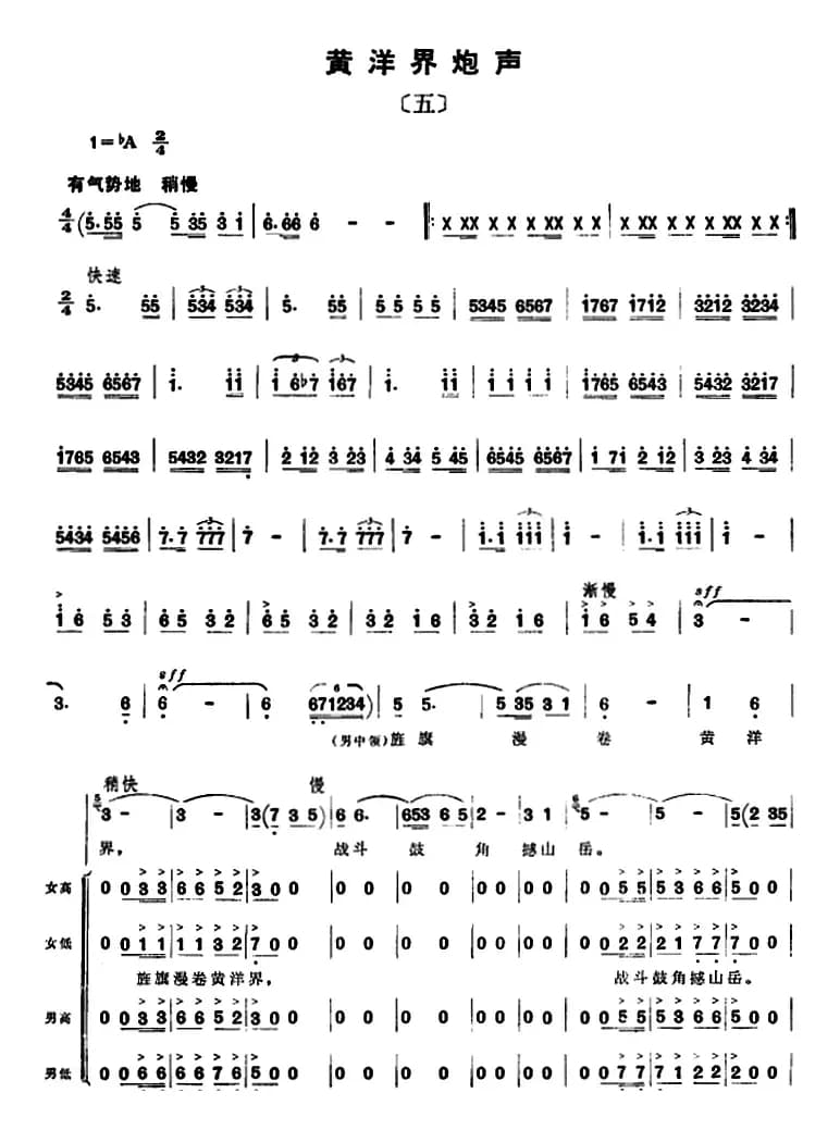 组歌井冈山颂〔五〕黄洋界炮声