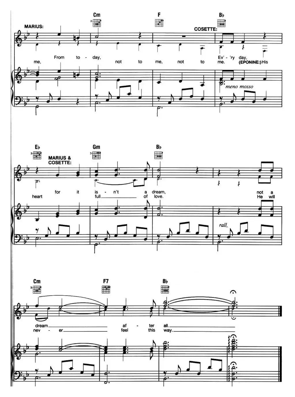 A Heart Full of Love（音乐剧《悲惨世界》（Les Miserables）选曲、正谱 ）