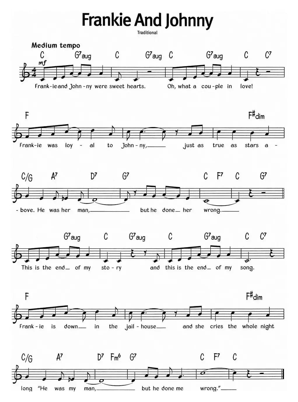 蓝调音乐：Frankie And Johnny