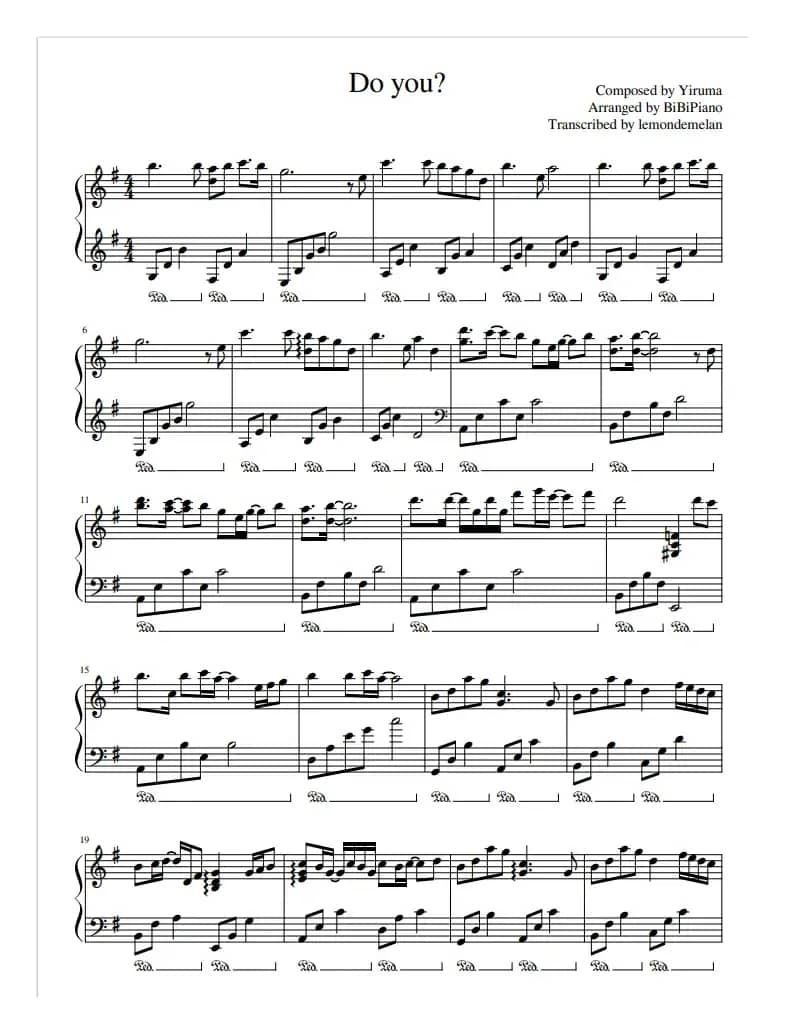 Do You?（你愿意吗？）（BiBiPiano钢琴版）