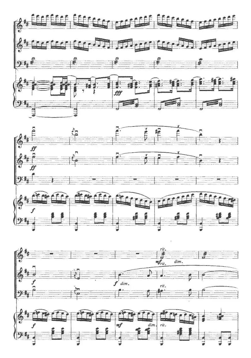 暮色（女声四部合唱、小提琴+大提琴+钢琴伴奏）