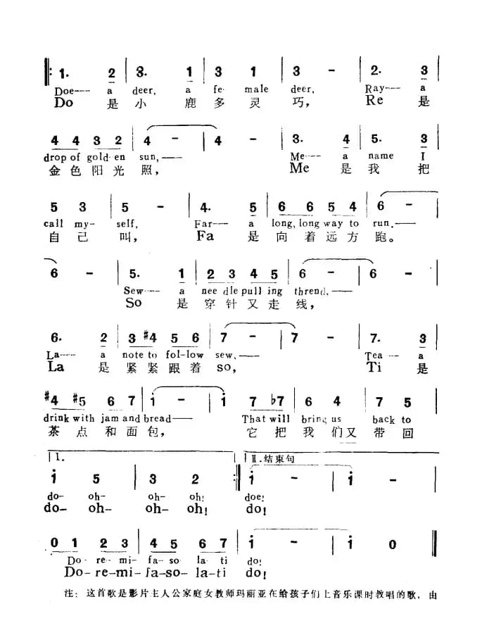 Do  —  Re  —   Mi（中英文对照）