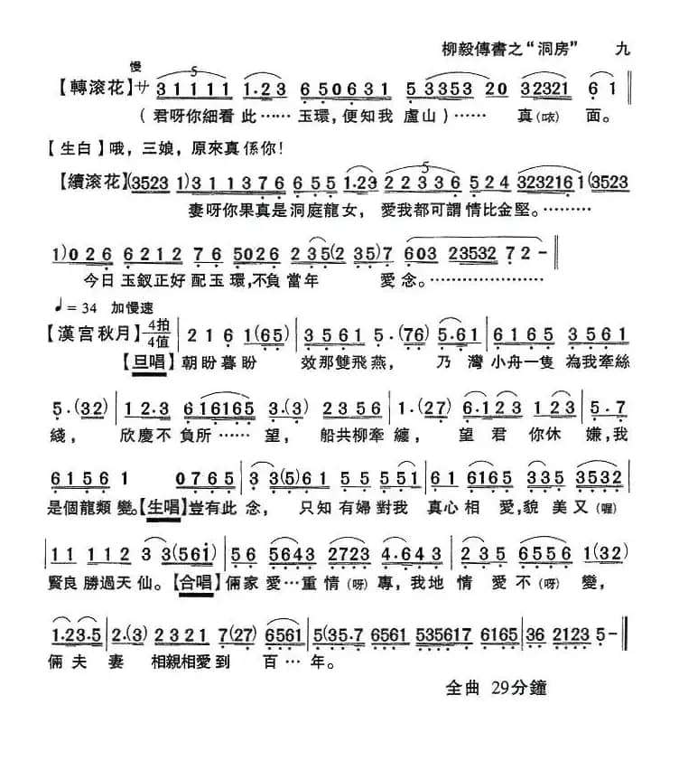 [粤剧粤曲]《柳毅传书·洞房》