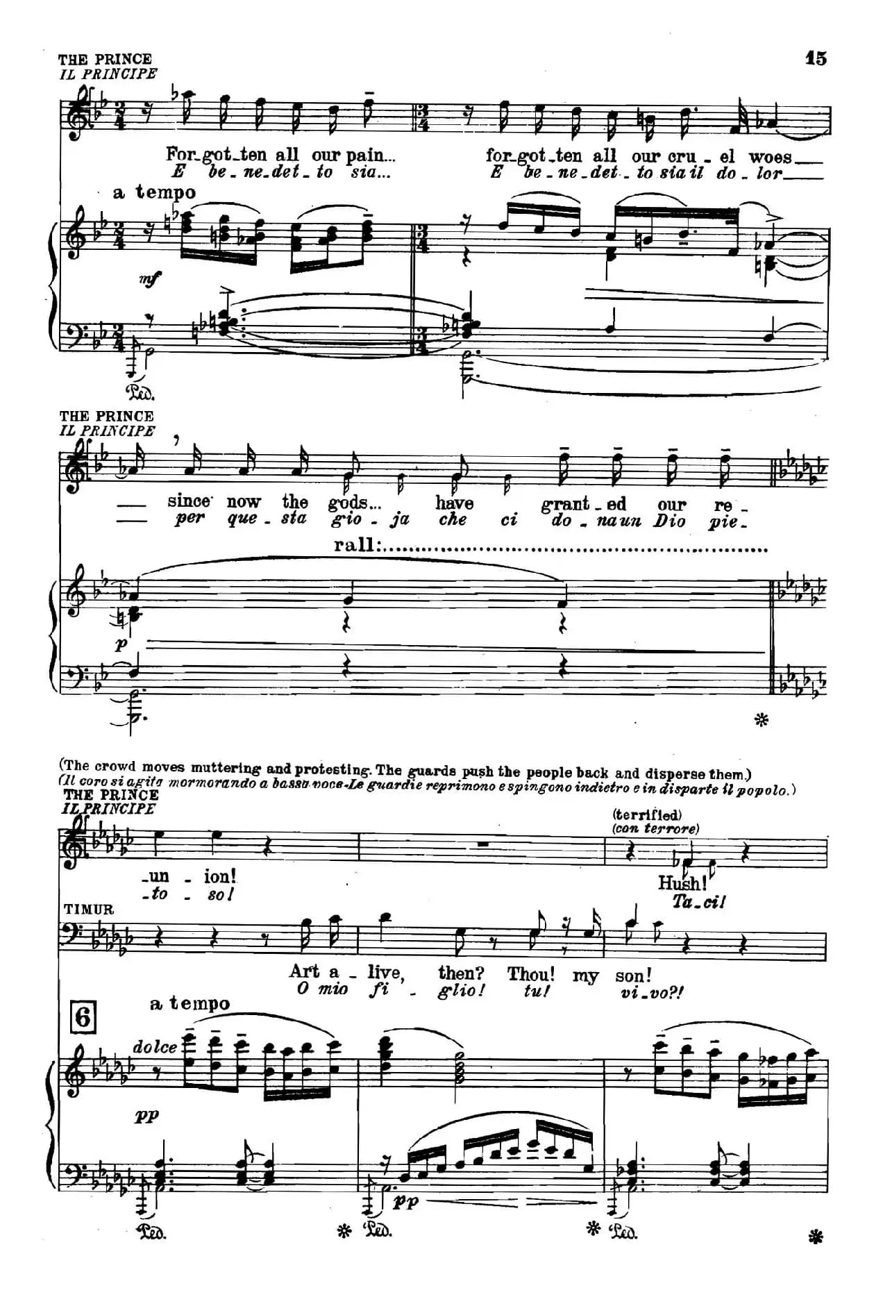 《图兰朵公主》三幕五场歌剧（英意双语）全谱（钢琴伴奏谱 P1——27）