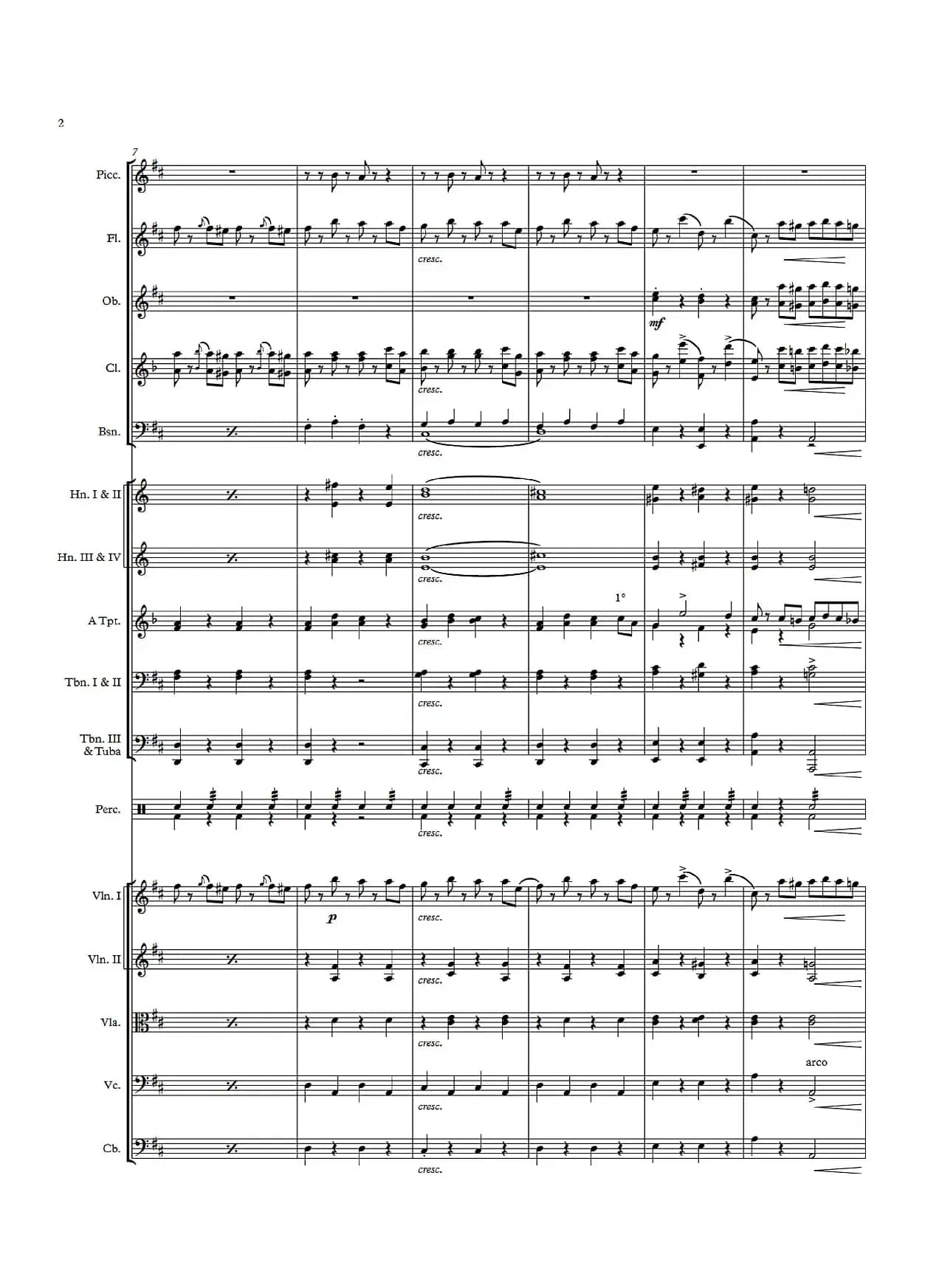 《拉德斯基进行曲》总谱（配器：Leopold Weninger）