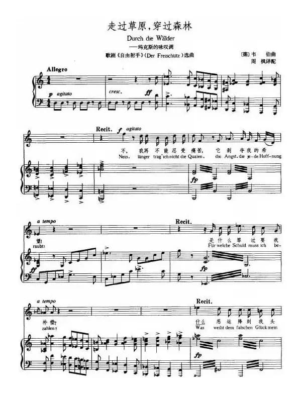 走过草原，穿过森林（正谱 [德]）