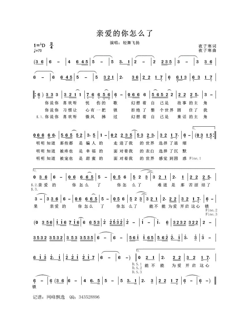 亲爱的你怎么了