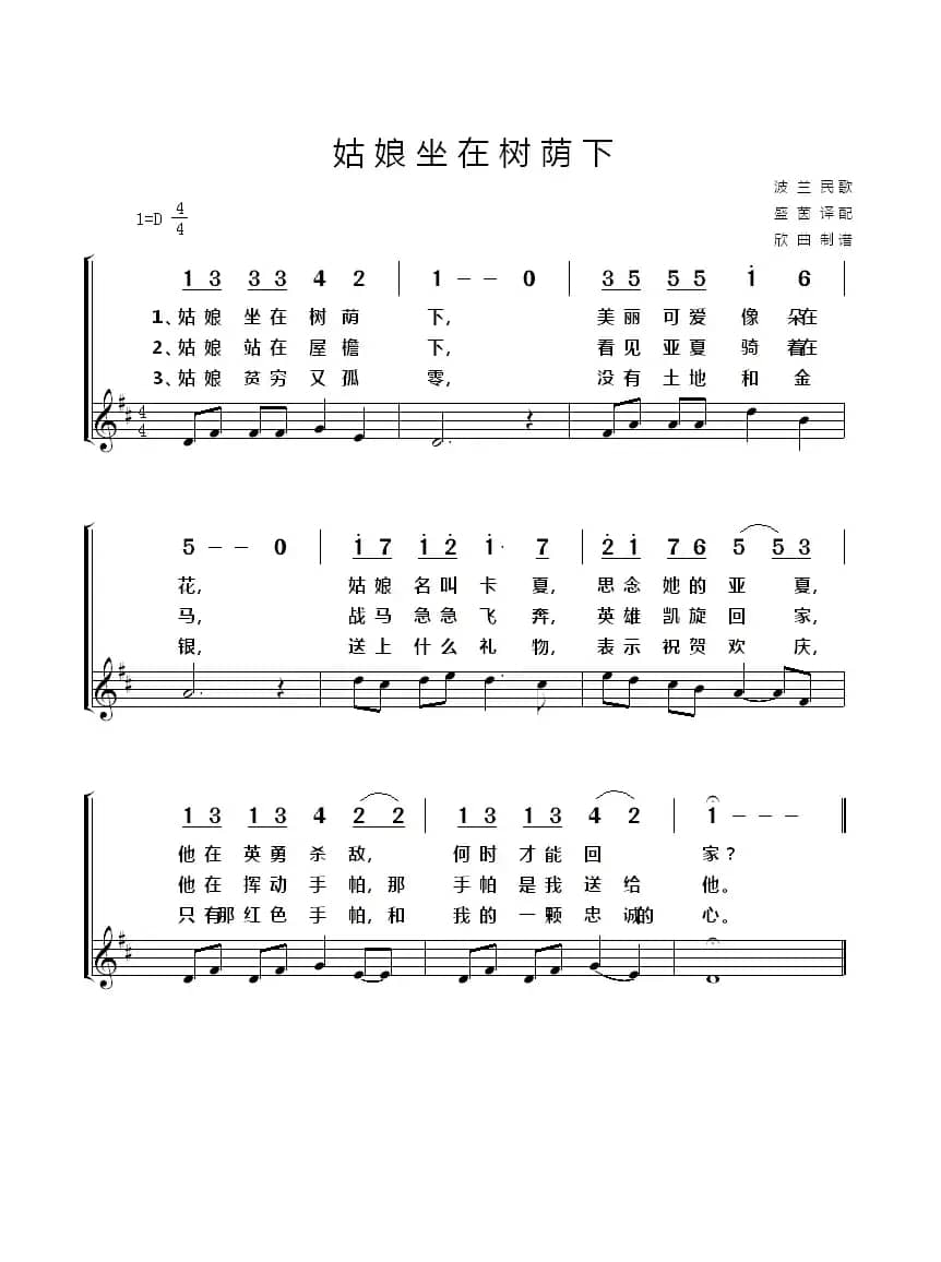 [波兰] 姑娘坐在树荫下