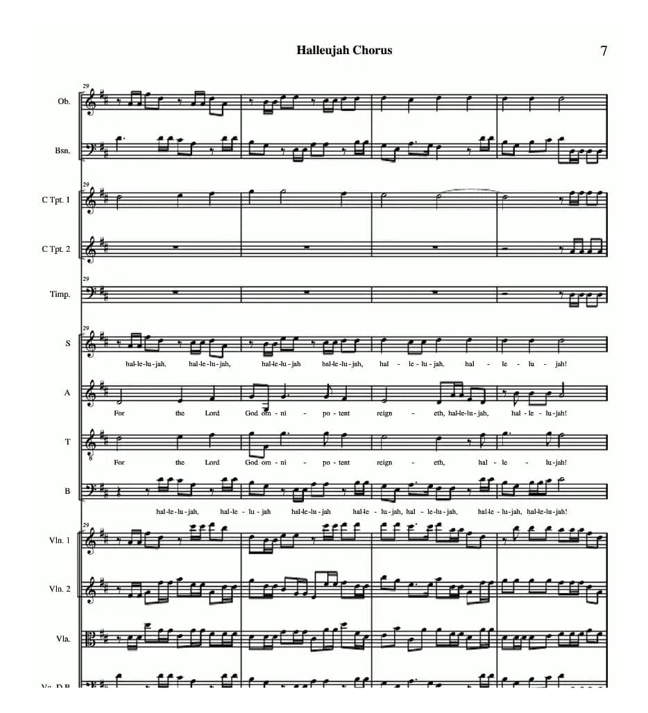 哈利路亚总谱1-10（Halleujah Chorus）