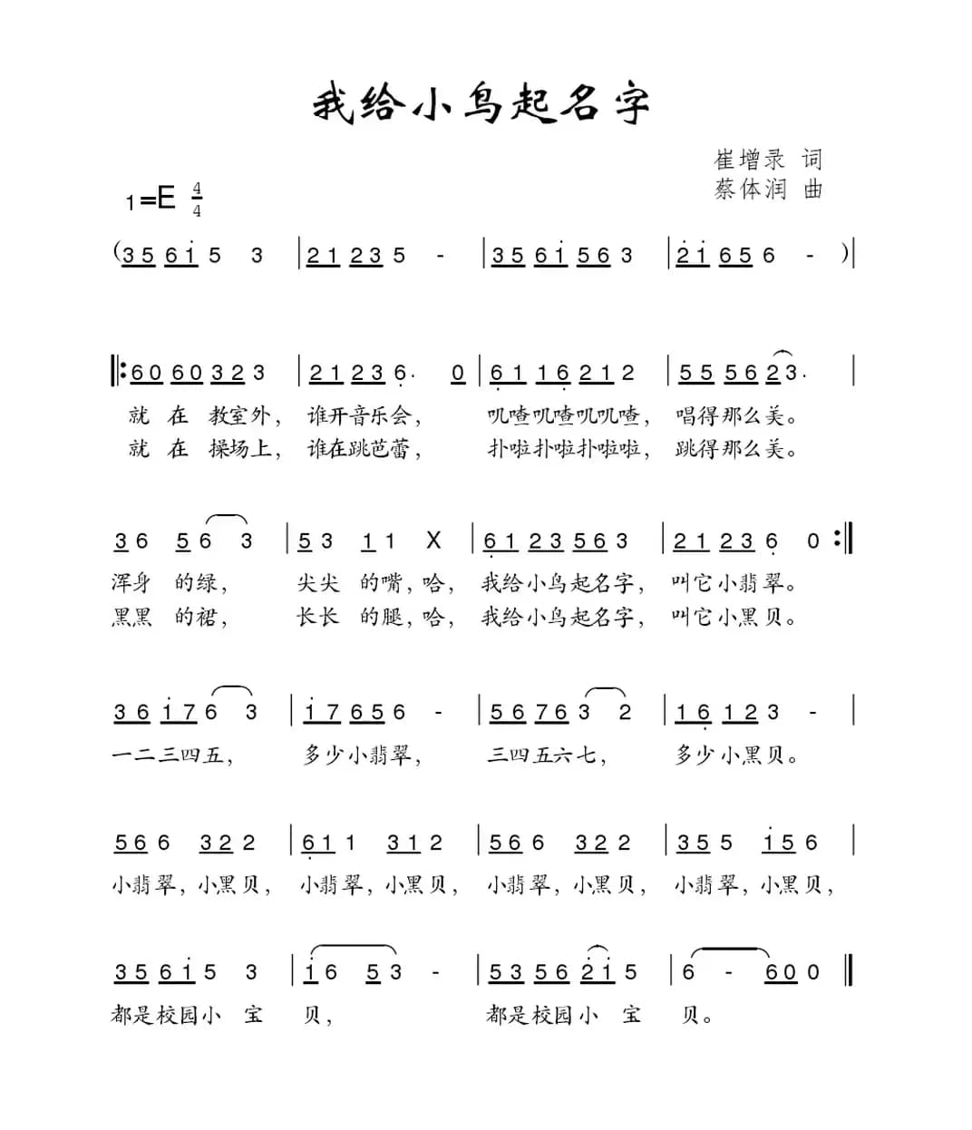 我给小鸟起名字