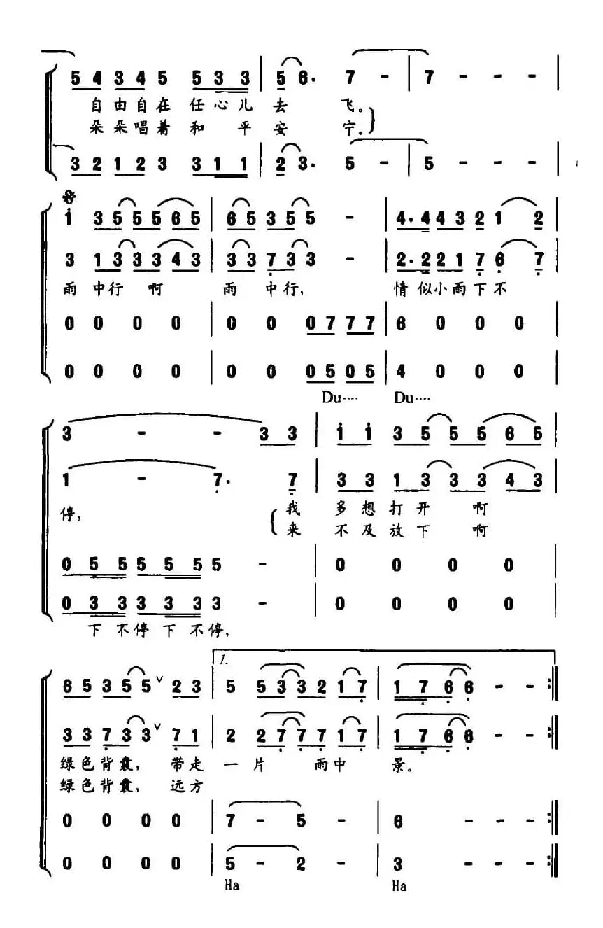 雨中行（阮晓星词 宋继勇曲）