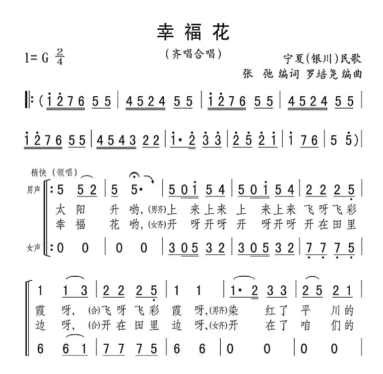 幸福花（宁夏民歌）