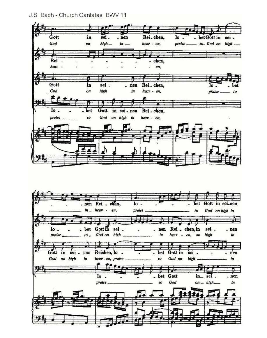 Lobet Gott in Seinen Reicben(颂扬上帝)