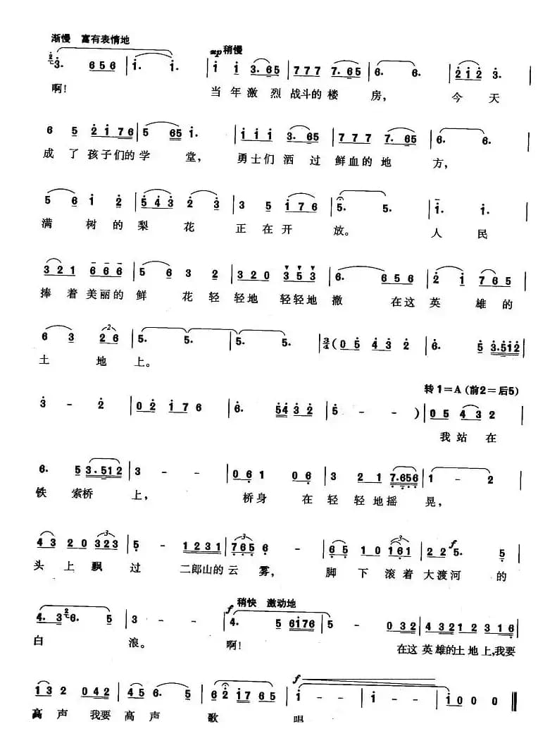 我站在铁索桥上