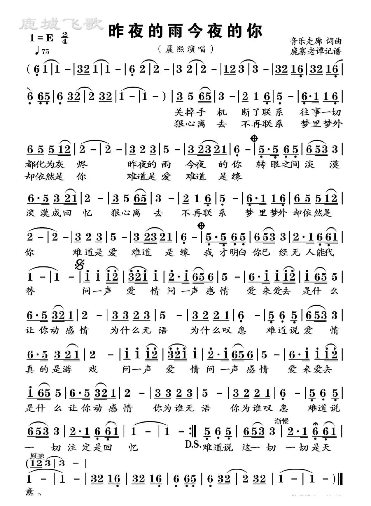 昨夜的雨今夜的你