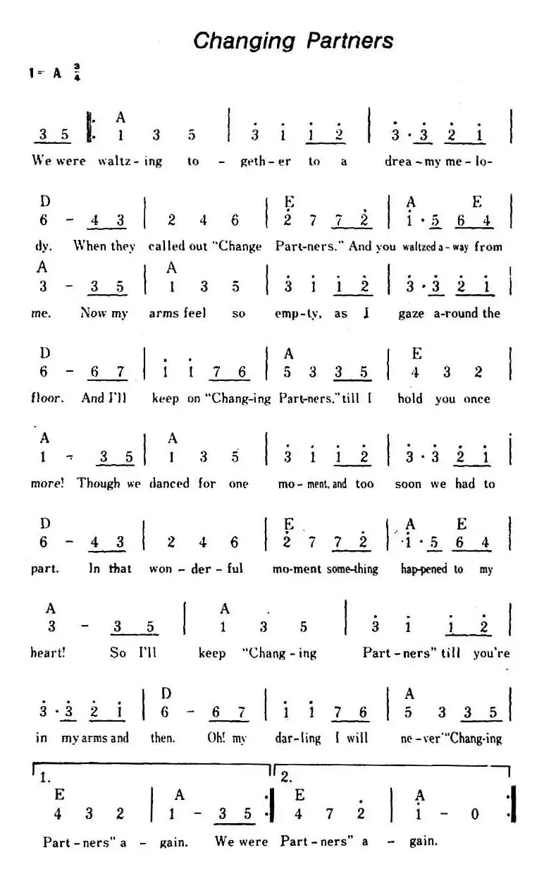 [美]Changing Partners（交换舞伴）