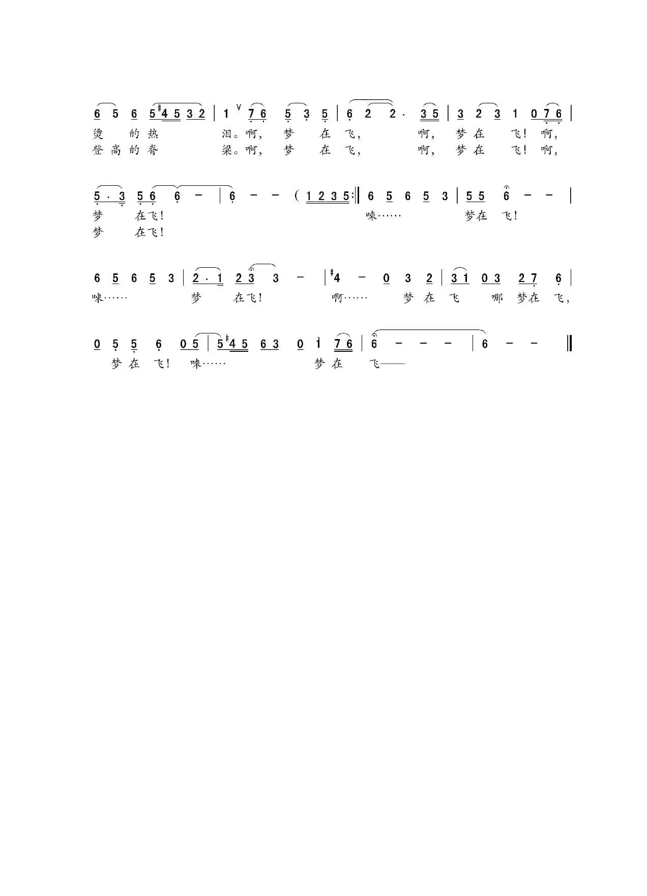 梦在飞（肖正民词 朱加农曲）