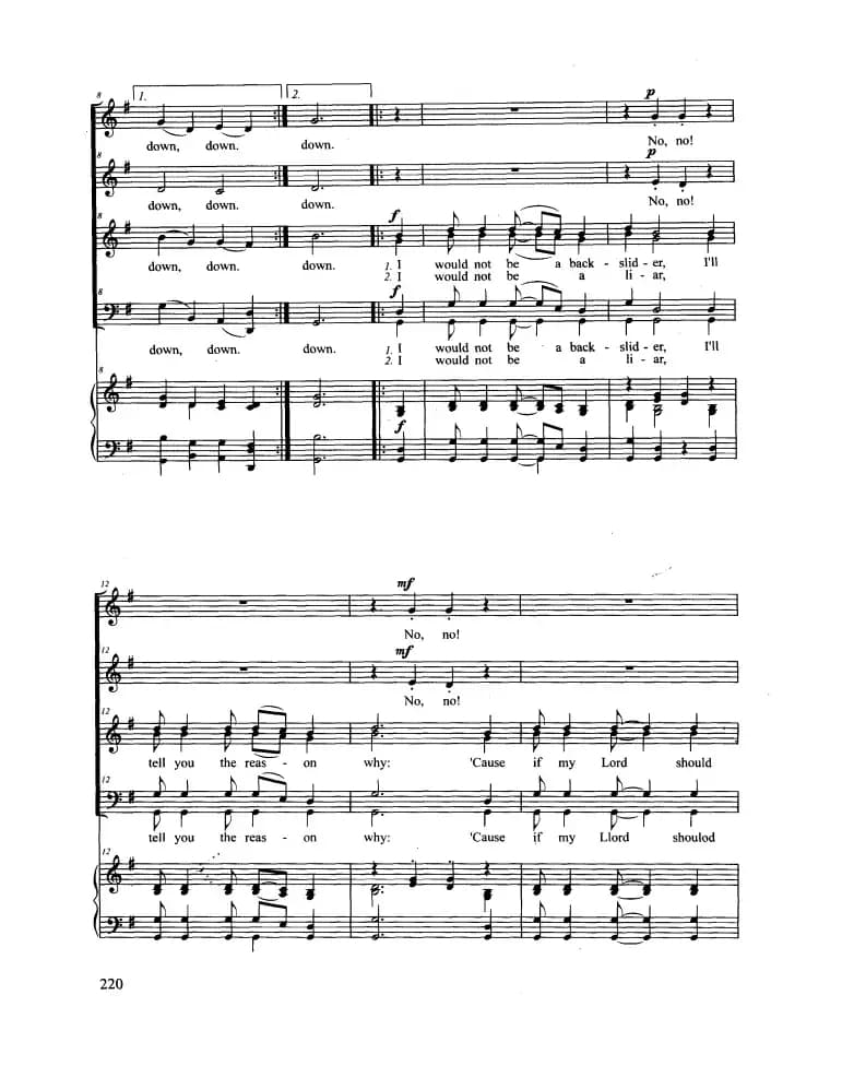 Plenty Good Room（合唱 正谱）