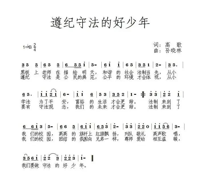 遵纪守法的好少年