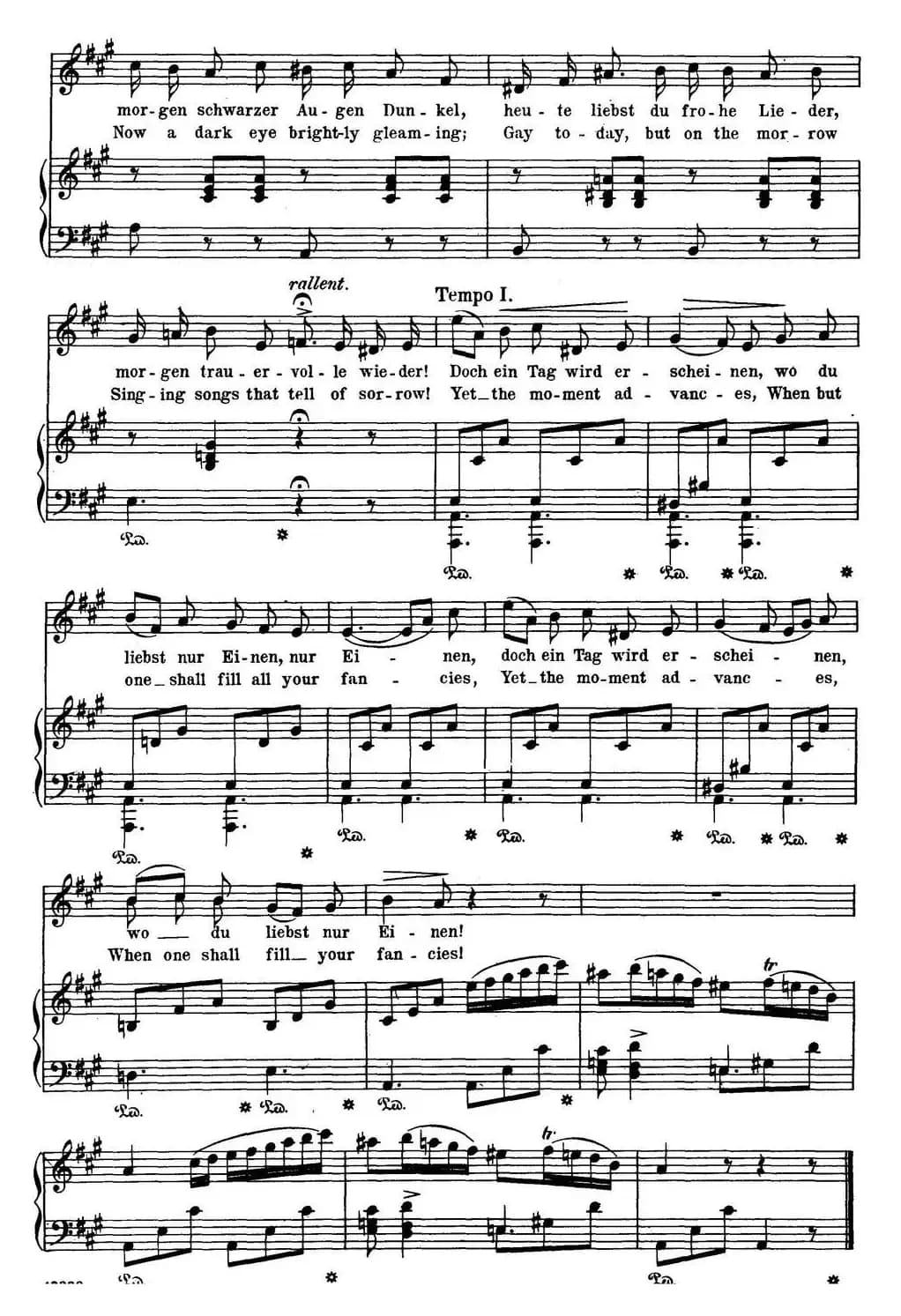 Chopin-17 Polish Songs Op.74，No.5（Was ein junges Madchen liebt. What a young mai（钢琴伴奏谱）