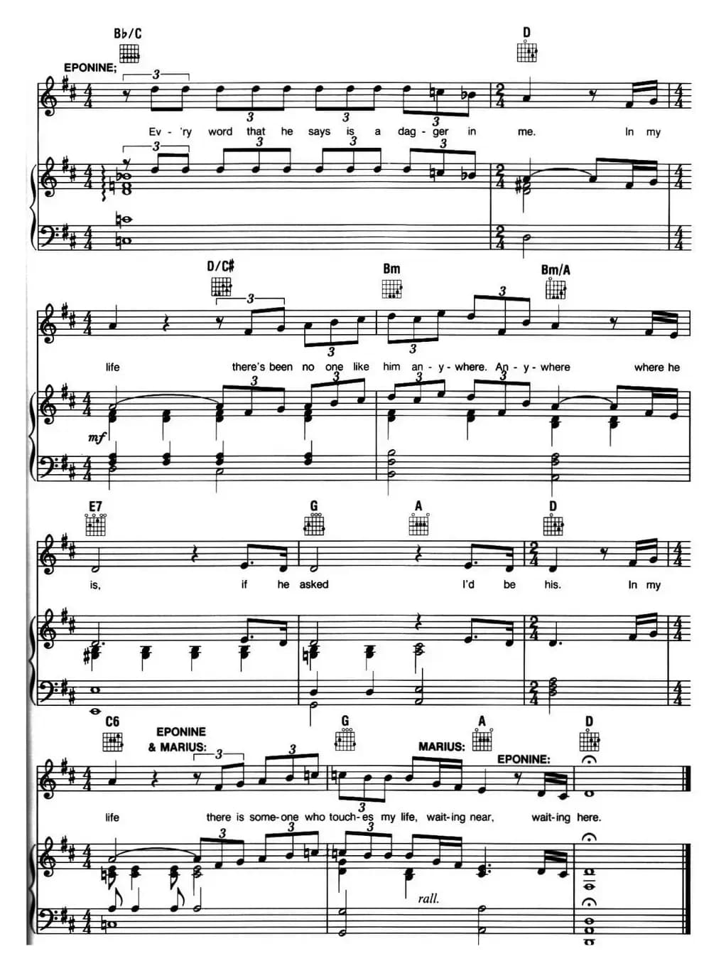 In My Life （音乐剧《悲惨世界》（Les Miserables）选曲、正谱 ）