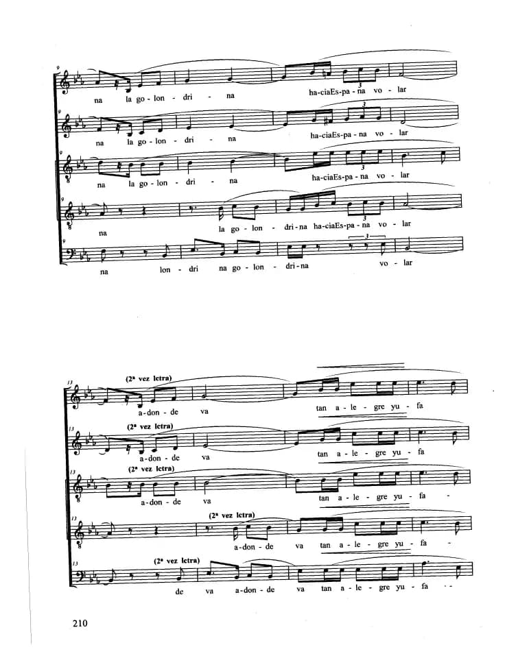 La Golondrina（合唱 正谱）