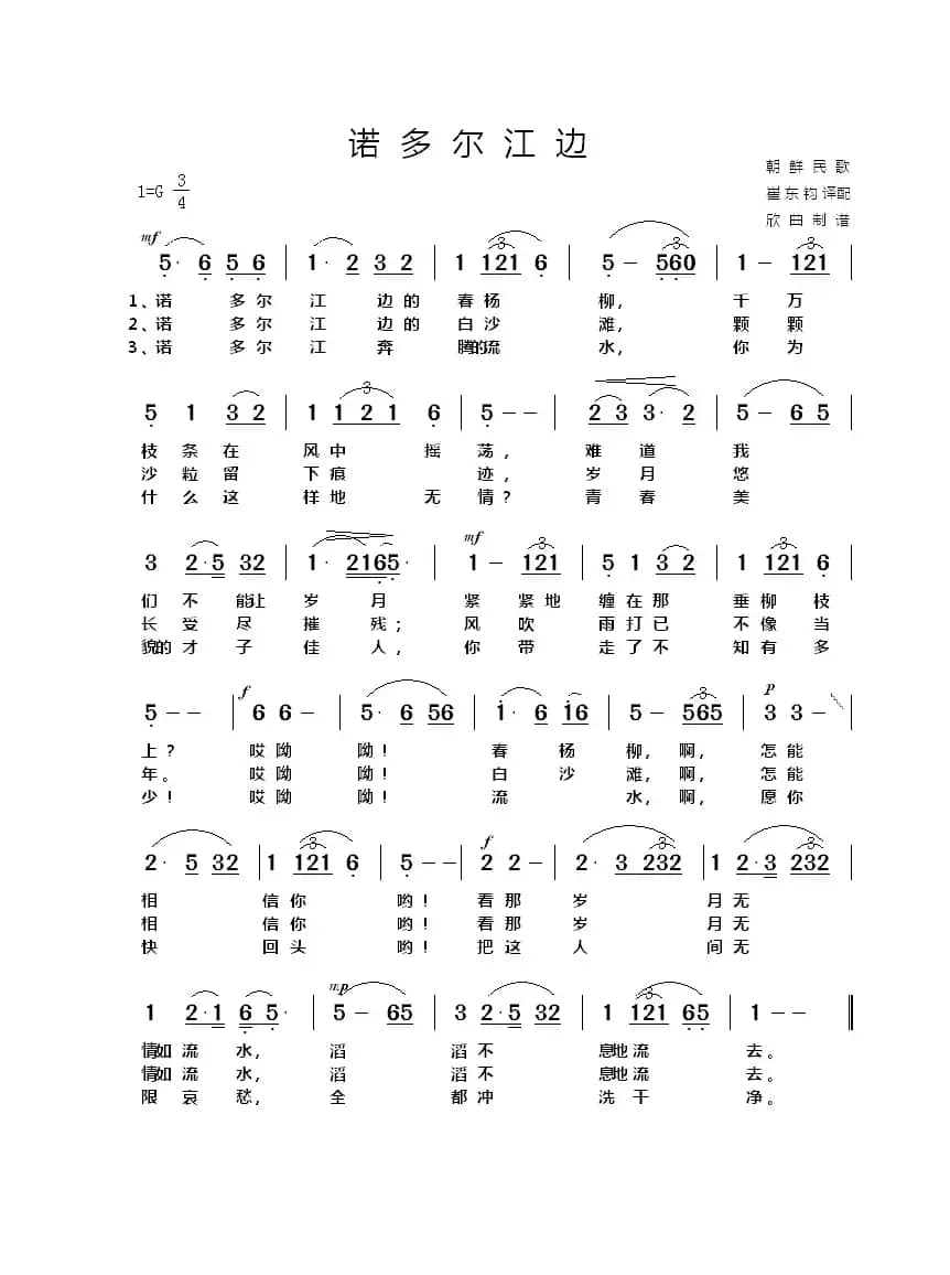 [朝鲜] 诺多尔江边
