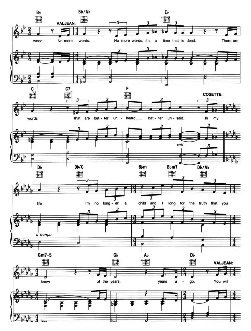 In My Life （音乐剧《悲惨世界》（Les Miserables）选曲、正谱 ）