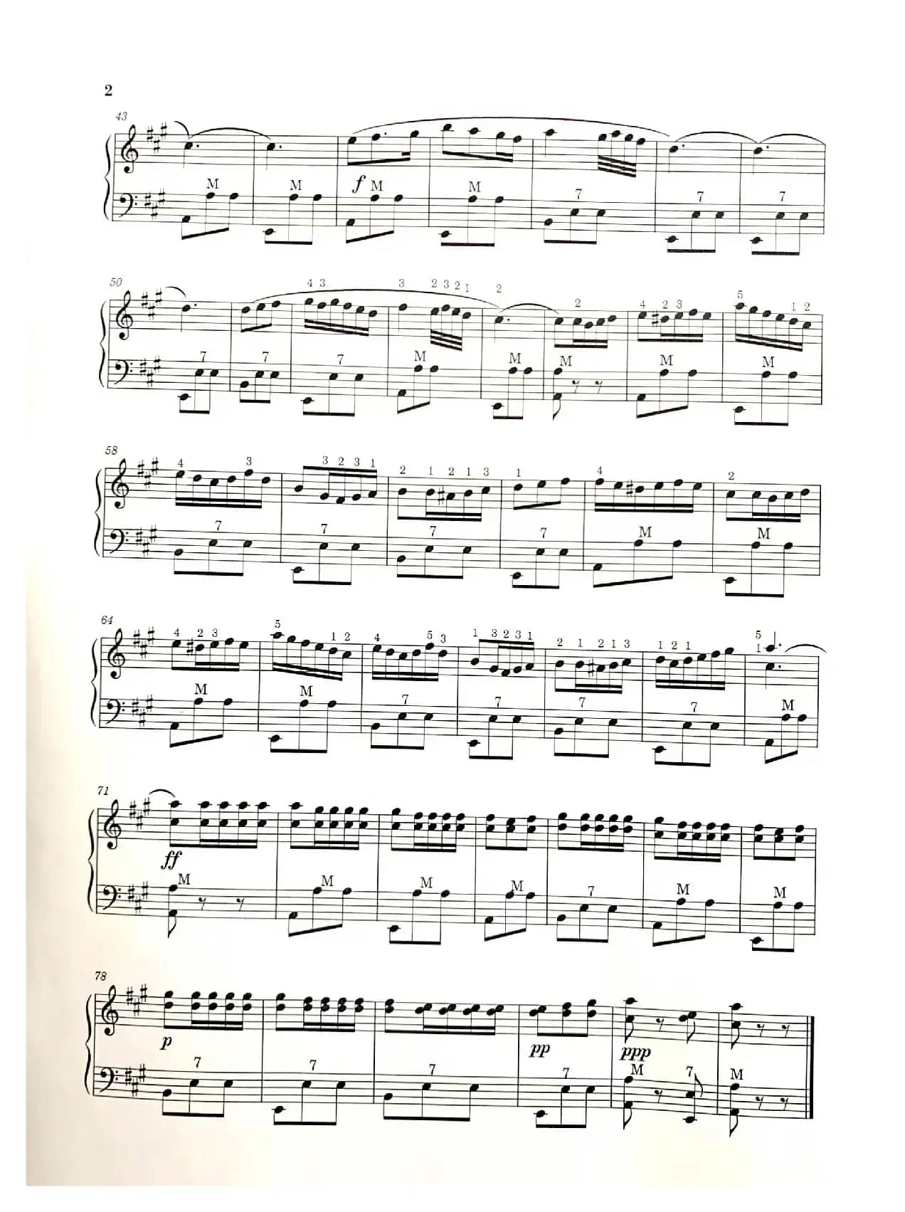 西班牙舞曲（手风琴五线谱）