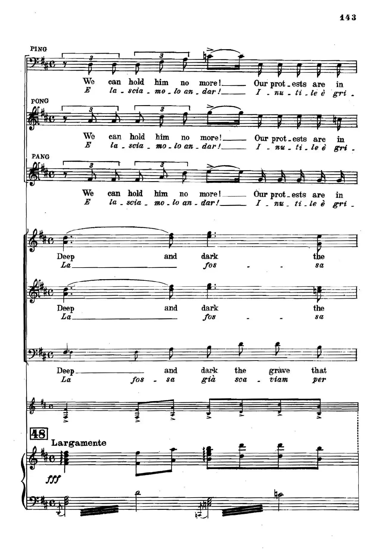 《图兰朵公主》三幕五场歌剧（英意双语）全谱（钢琴伴奏谱 P123——151）