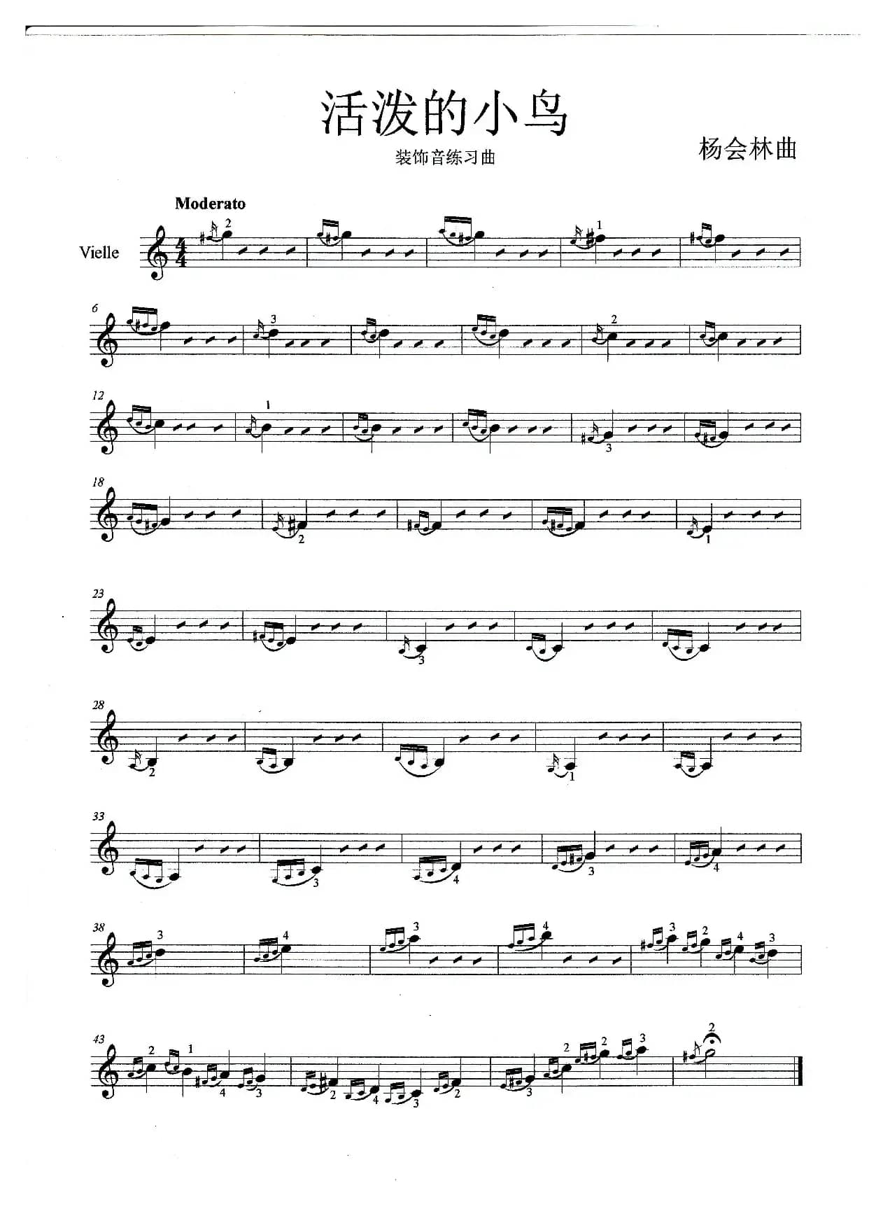 活泼的小鸟（小提琴曲）