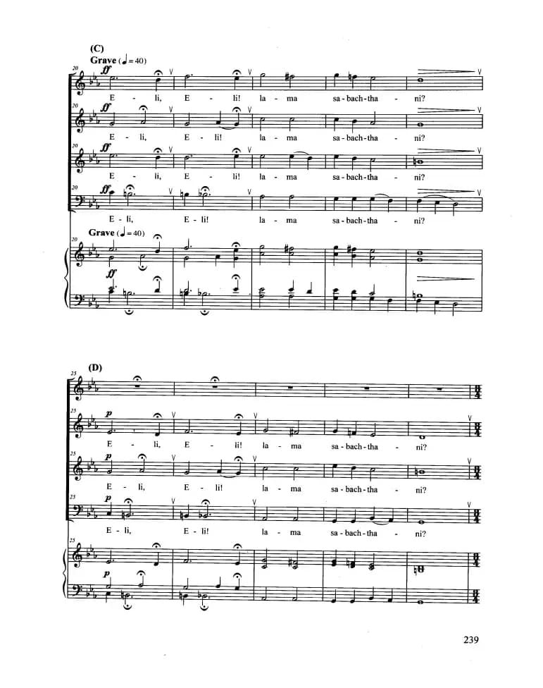 ELI，ELI！（合唱 正谱）