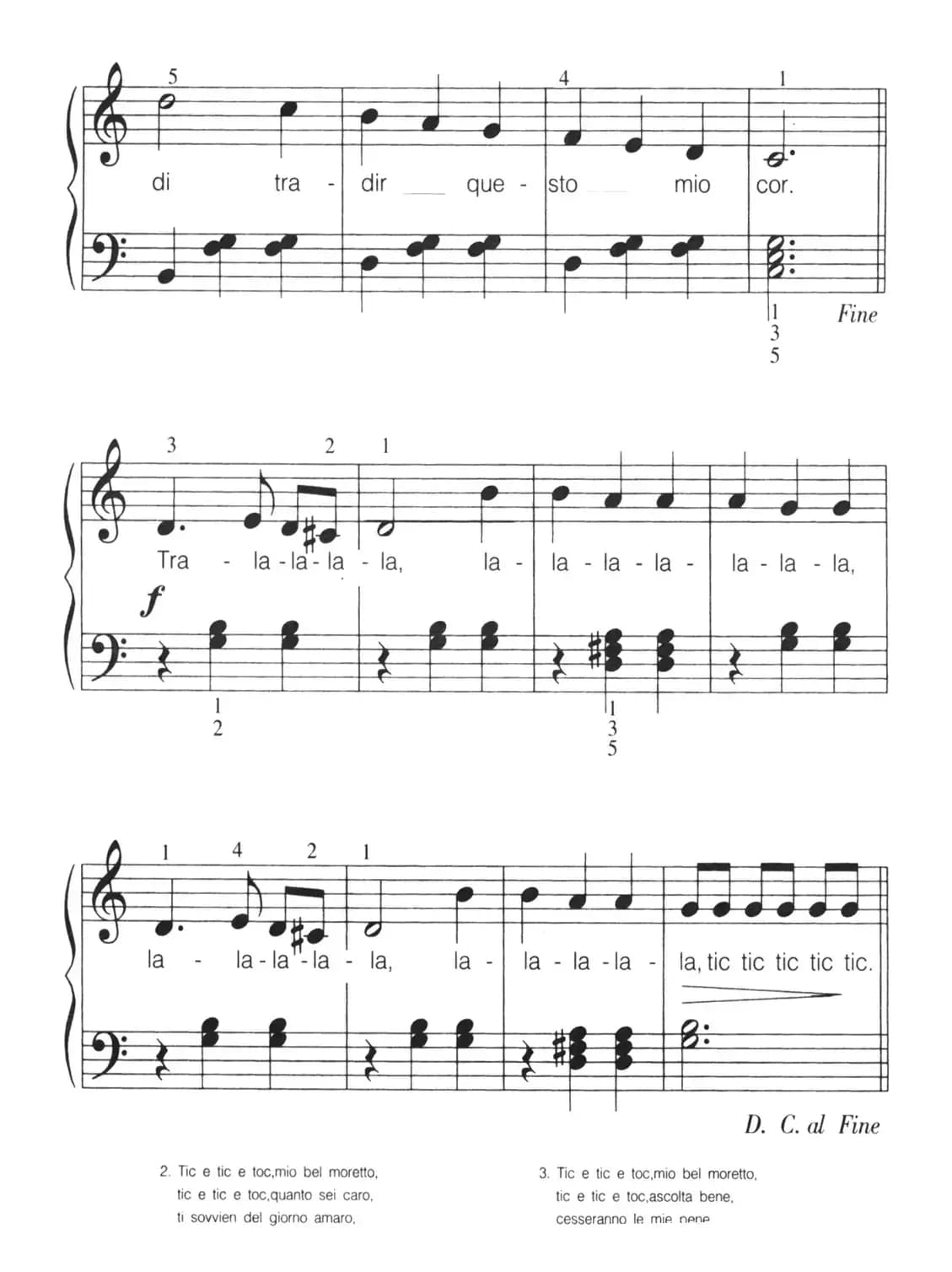 [意]Tic e tic toc（嘀嗒歌）（弹唱谱）