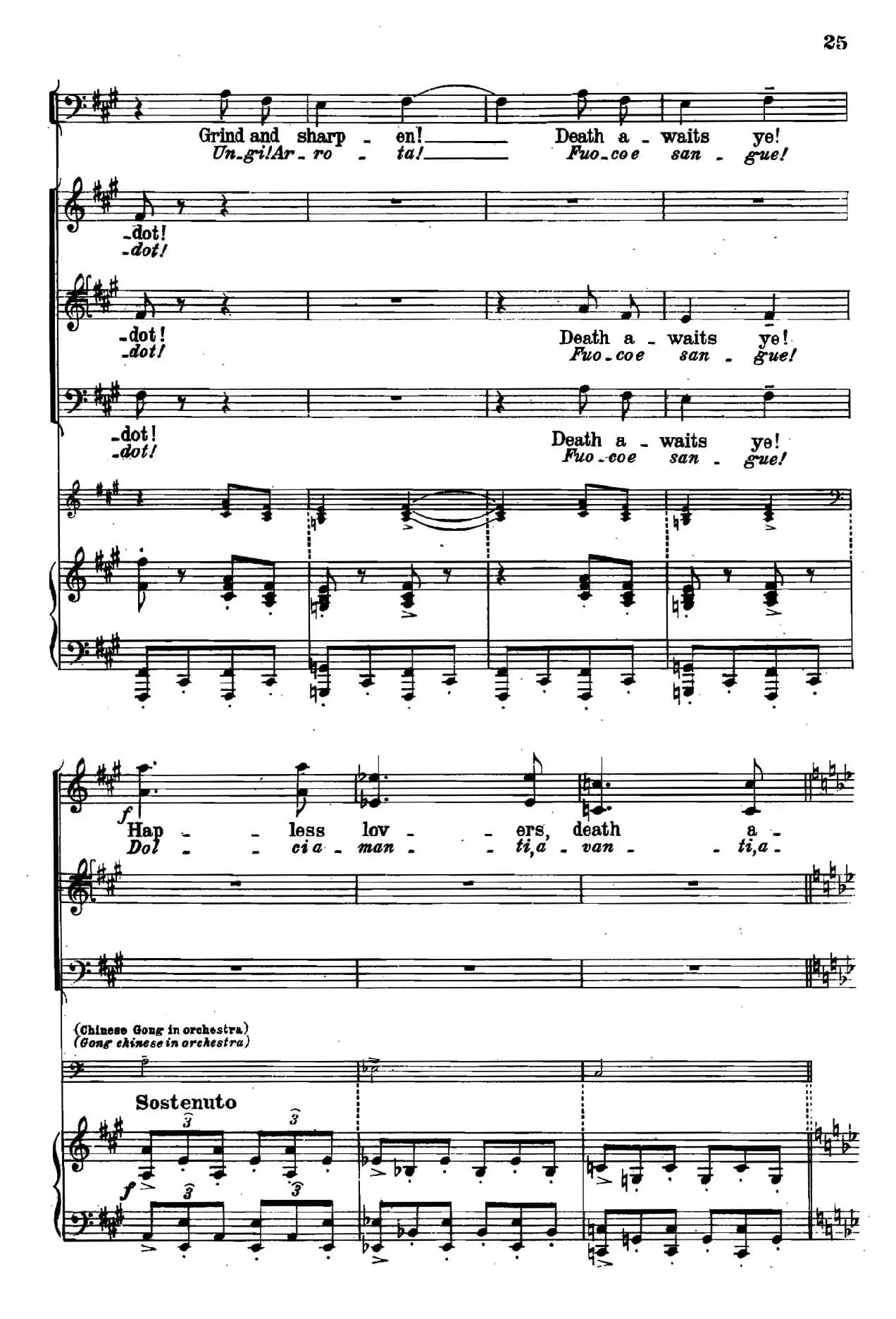 《图兰朵公主》三幕五场歌剧（英意双语）全谱（钢琴伴奏谱 P28——48）