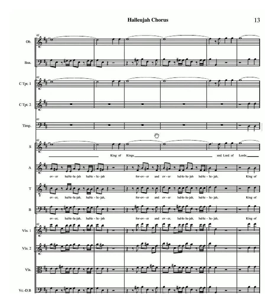 哈利路亚总谱11-19（Halleujah Chorus）