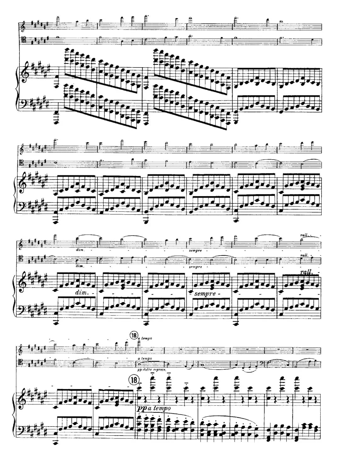 Franck《Piano Trio Op.1 No.1,F-sharp minor》(Ⅲ、小提琴+大提琴+钢琴伴奏)