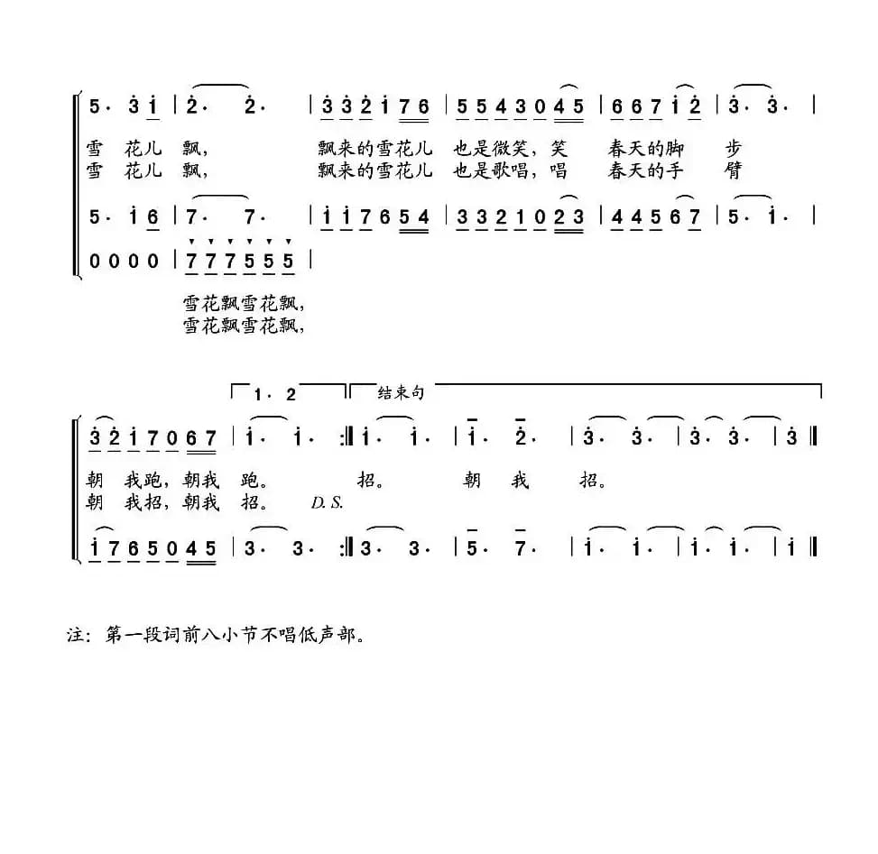 雪花飘（张婷词 陆军曲、合唱）