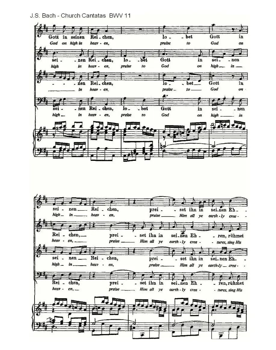 Lobet Gott in Seinen Reicben(颂扬上帝)