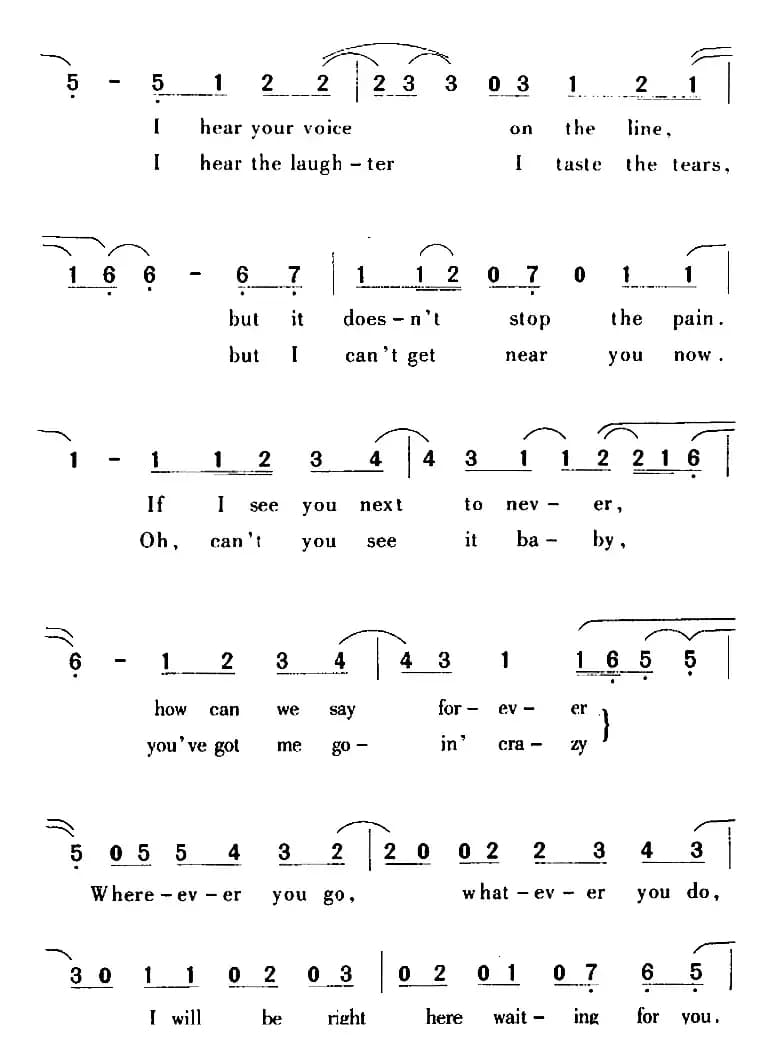 Right Here Waiting 此情可待