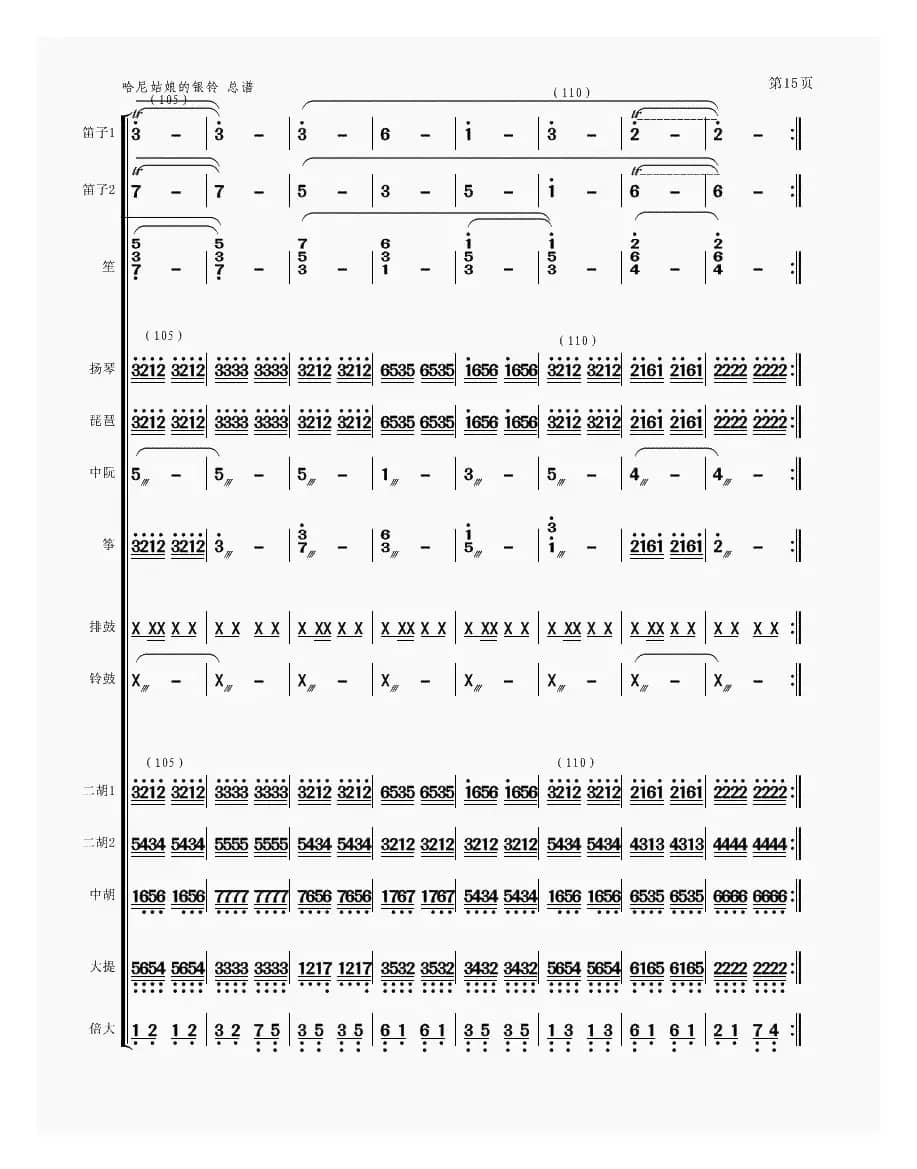 哈尼姑娘的银铃（民乐合奏）