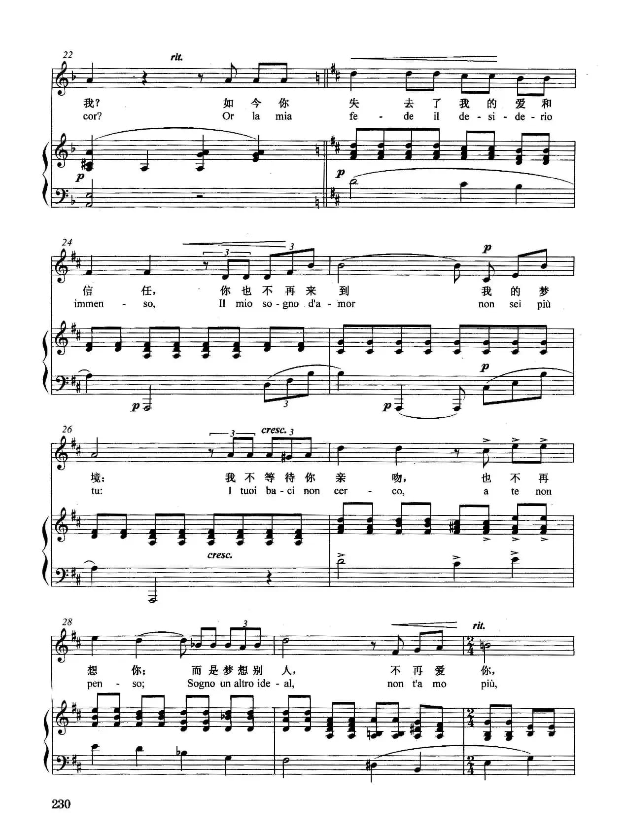 [意]我不再爱你（正谱）