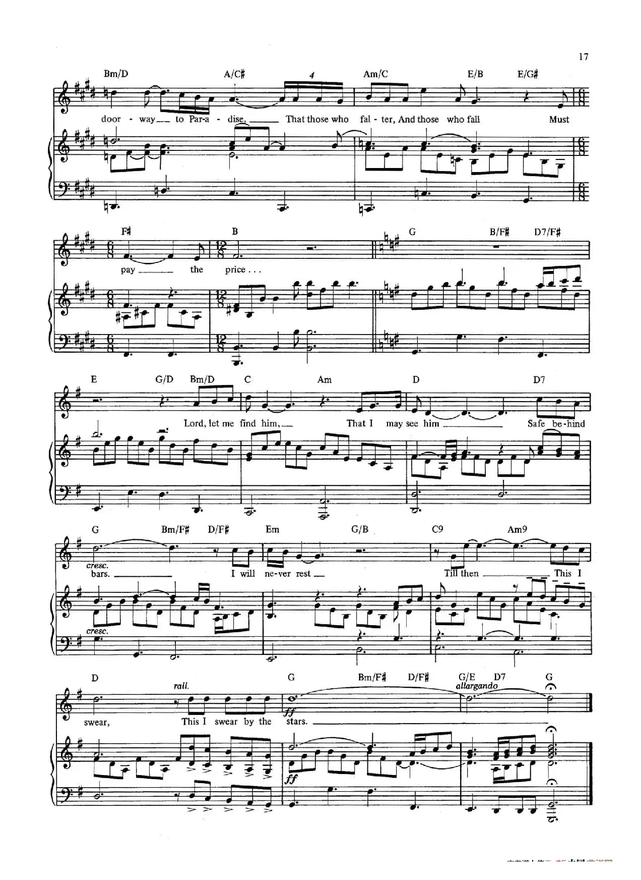 Stars (音乐剧《悲惨世界》(Les Miserables)选曲、正谱 )