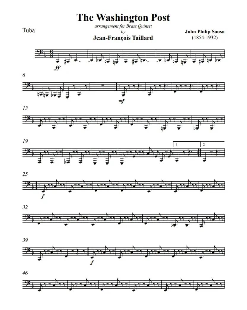 苏萨-华盛顿邮报（铜管五重奏）