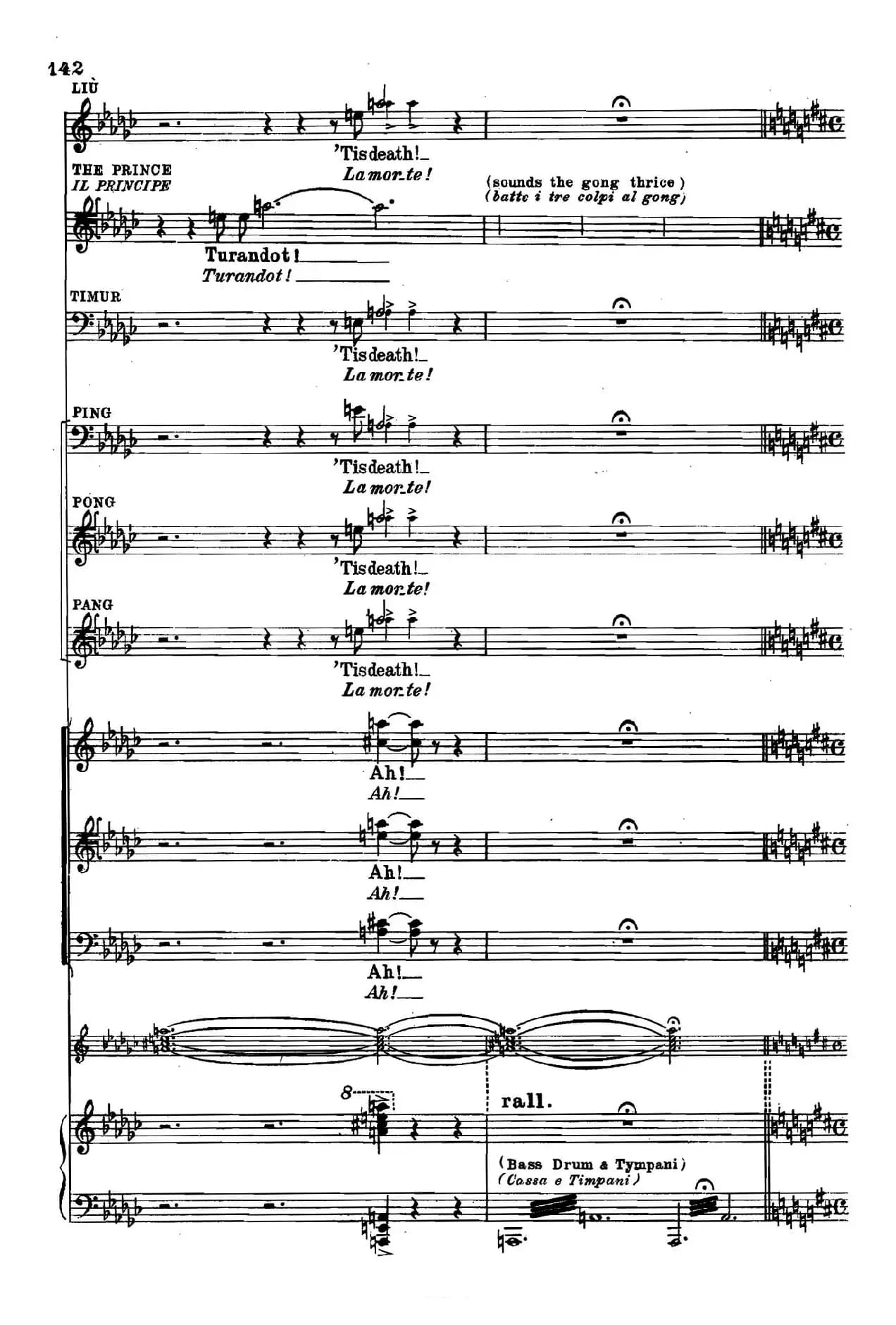 《图兰朵公主》三幕五场歌剧（英意双语）全谱（钢琴伴奏谱 P123——151）