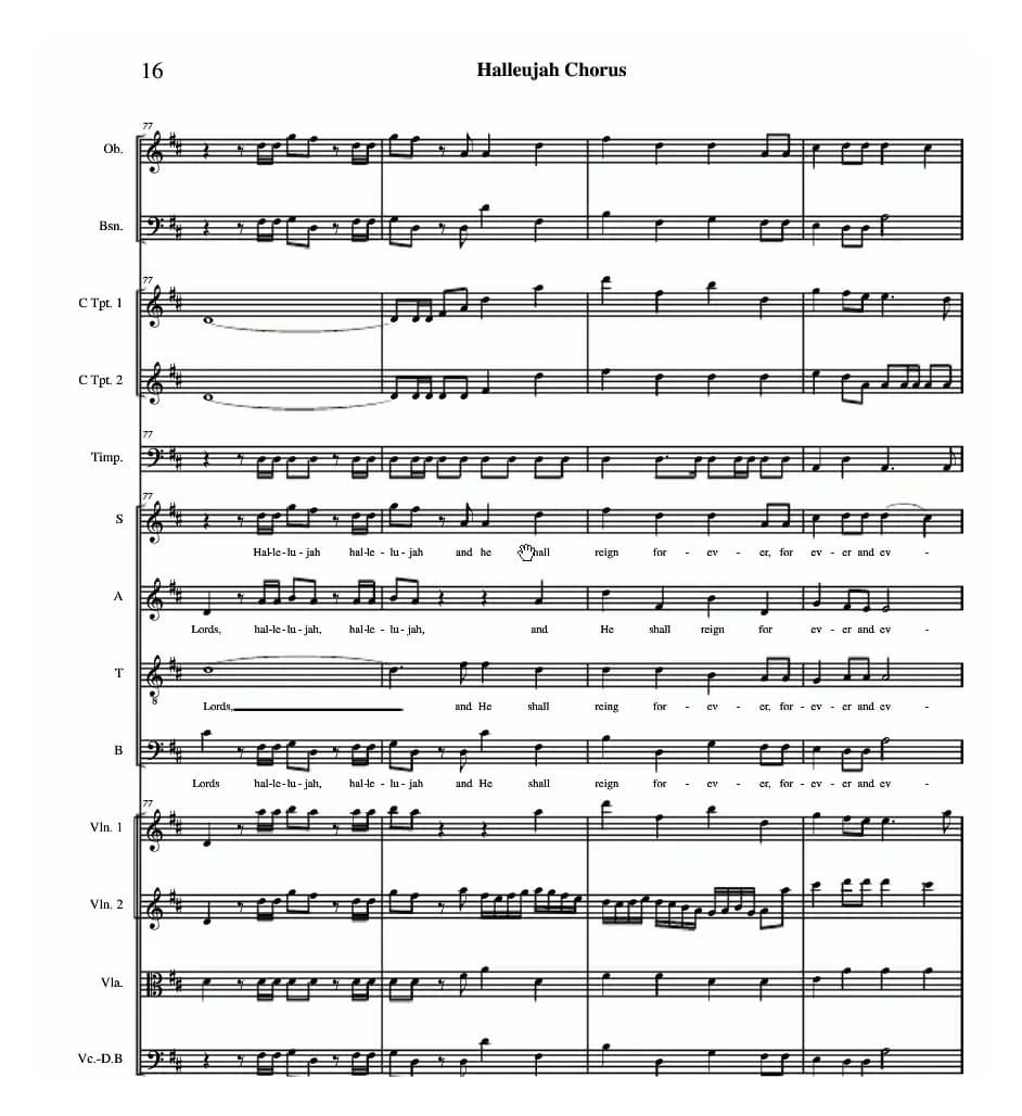 哈利路亚总谱11-19（Halleujah Chorus）