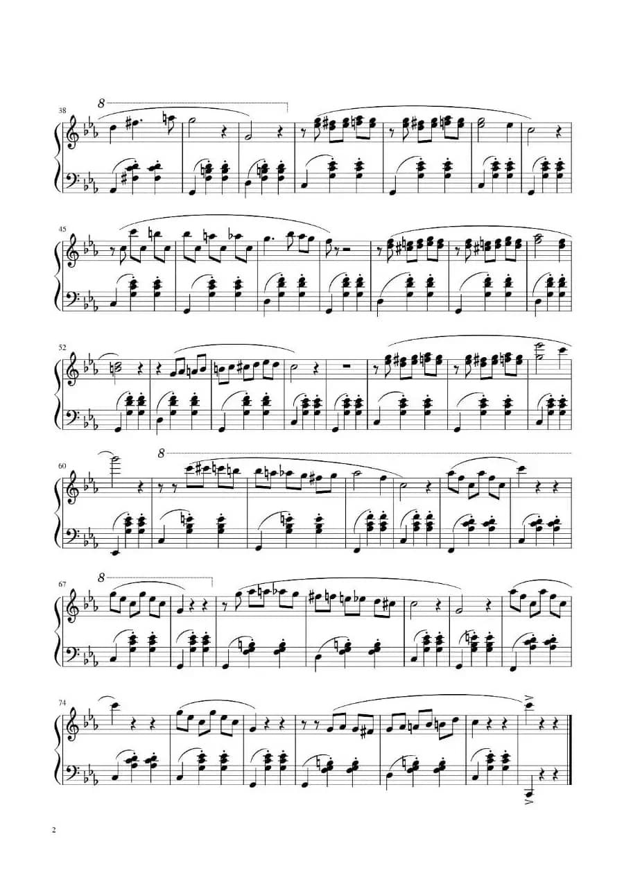 Micmacs A La Gare（钢琴五线谱）