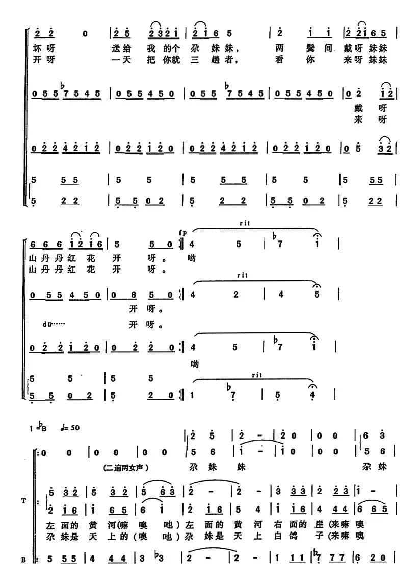 花儿随想（简谱版）