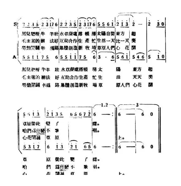 草原人民心开花（女声小合唱）